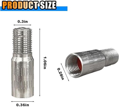 4PCS 39mm Valve Caps Stem Extension, Screw-on Chrome Plated Brass Valve Stem Cap, Universal Wheel Tire Cap Extender Adapter, Valve Cap Stem Extenders for Car Motorcycle Truck in Saudi Arabia