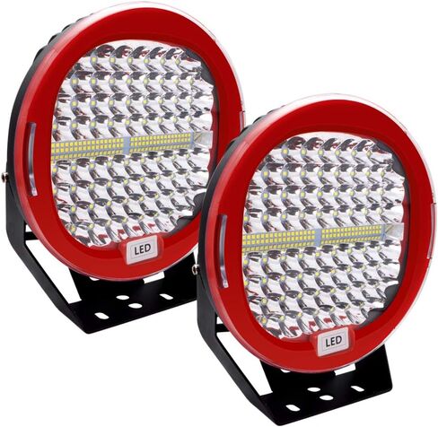 Safego Round LED Light Bar 7 inch Round Offroad lights 2Pcs 300W 30000Lm Waterproof Spot Beam led Driving Lights Work Light led pods Compatible with Truck Suv Atv Tractor Boat in Saudi Arabia
