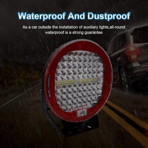Safego Round LED Light Bar 7 inch Round Offroad lights 2Pcs 300W 30000Lm Waterproof Spot Beam led Driving Lights Work Light led pods Compatible with Truck Suv Atv Tractor Boat in Saudi Arabia