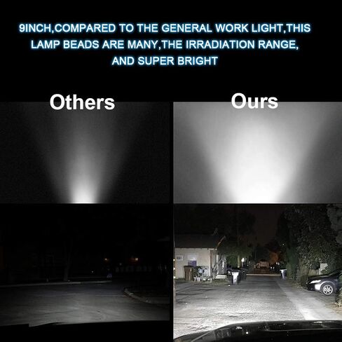 Safego Round LED Light Bar 7 inch Round Offroad lights 2Pcs 300W 30000Lm Waterproof Spot Beam led Driving Lights Work Light led pods Compatible with Truck Suv Atv Tractor Boat in Saudi Arabia
