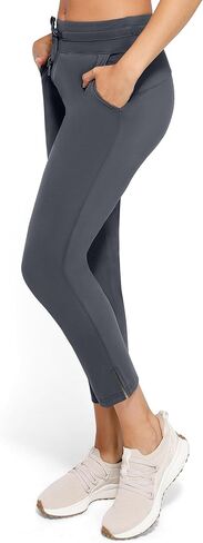 Women's Pants with Deep Pockets, 7/8 Stretch Ankle Sweatpants for Golf, Athletic, Lounge, Travel, Work in Saudi Arabia