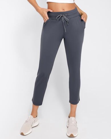 Women's Pants with Deep Pockets, 7/8 Stretch Ankle Sweatpants for Golf, Athletic, Lounge, Travel, Work in Saudi Arabia