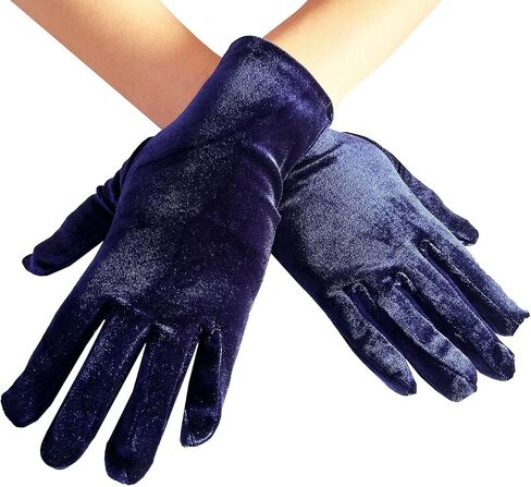 Huralona Short Velvet Party Gloves 1920 Flapper Opera Party Evening Gloves in Saudi Arabia