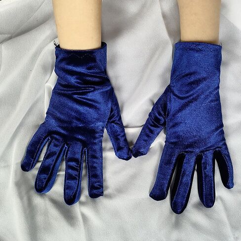 Huralona Short Velvet Party Gloves 1920 Flapper Opera Party Evening Gloves in Saudi Arabia