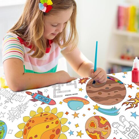 Farm Animal Giant Coloring Poster, 30 x 72 Inches Paper Coloring Tablecloth for Kids Farm Party Decorations Large Coloring Activity Poster for Kids Crafts Home School Party Suppiles (Farm Animal) in Saudi Arabia
