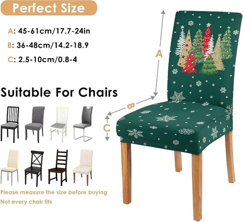 Christmas Chair Cover Set of 6 Pink Christmas Dining Removable Xmas Holiday Chair Slipcovers for Dining Room, Christmas Party Decoration in Saudi Arabia