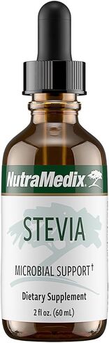 NutraMedix Stevia - قطرات مستخلص أوراق ستيفيا السائلة المتوفرة بيولوجيًا لدعم الميكروبات - بديل السكر مع خصائص دعم الميكروبات - منخفض الكربوهيدرات، بدون سكر مضاف (2 أونصة / 60 مل) in Kuwait