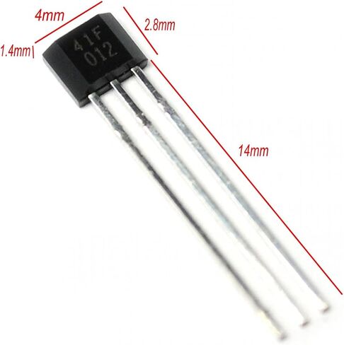 JZK 20pcs TO-92S Bipolar Hall Effect Sensor 41F, Magnetic Detector SS41F 3 Pins Hall Sensor, 41F Hall sensor chip 3pin in Saudi Arabia