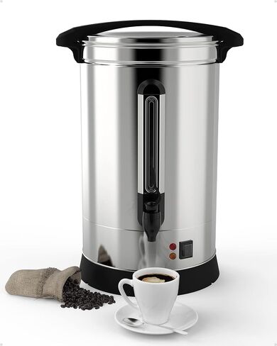 120 Cup Stainless Steel Coffee Urn, Large Capacity Commercial Coffee Maker Perfect for Church, Meeting rooms, Lounges, and Other Large Gatherings-18L in Saudi Arabia