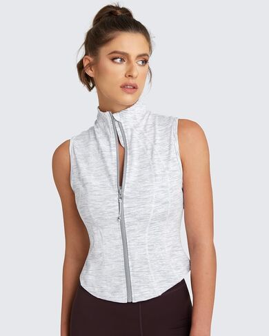 QUEENIEKE Women's Sleeveless Workout Jackets - Zip Up Slim Fit Athletic Running BBL Jacket Gym Track Cropped Tops in Saudi Arabia