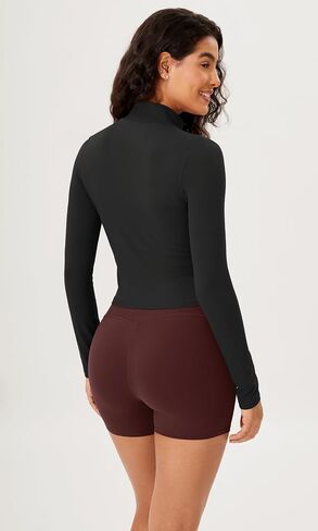 ODODOS Women's Full-Zip Athletic Jacket Cloud Feeling Soft Long Sleeve Slim-Fit Running Gym Workout Yoga Cropped Tops in Saudi Arabia