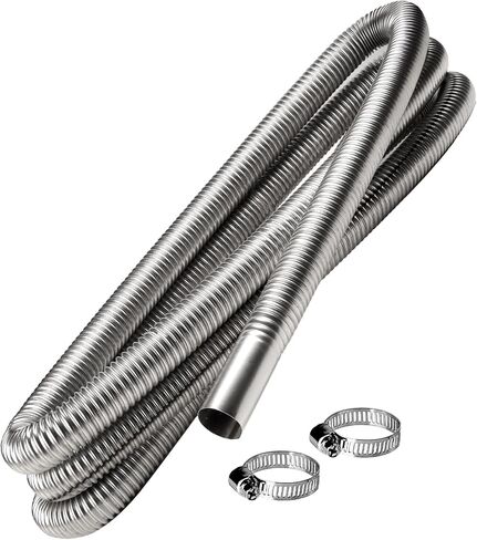 KXKZREN Stainless Steel Exhaust Pipe 24.5mm Inner Diameter Exhaust Extension Tube for Air Diesel Parking Heater, Fit to 24mm Thru Hull Exhaust Tube, Length 39.3" in Saudi Arabia