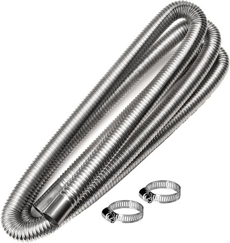 KXKZREN Stainless Steel Exhaust Pipe 24.5mm Inner Diameter Exhaust Extension Tube for Air Diesel Parking Heater, Fit to 24mm Thru Hull Exhaust Tube, Length 39.3" in Saudi Arabia