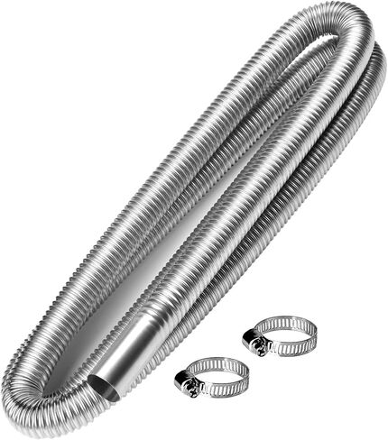 KXKZREN Stainless Steel Exhaust Pipe 24.5mm Inner Diameter Exhaust Extension Tube for Air Diesel Parking Heater, Fit to 24mm Thru Hull Exhaust Tube, Length 39.3" in Saudi Arabia