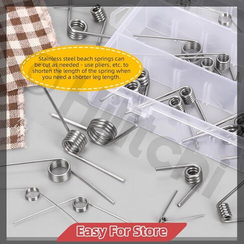 Hilitchi 45PCS Stainless Steel Torsion Spring Tiny Torsion Spring 45/90/120 Degree V-Shape Compression Spring Mechanical Compression Springs Assortment Kit for Repair Tools Woodworking DIY in Saudi Arabia