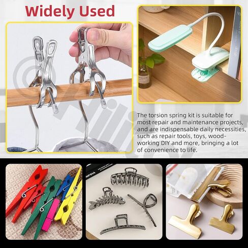 Hilitchi 45PCS Stainless Steel Torsion Spring Tiny Torsion Spring 45/90/120 Degree V-Shape Compression Spring Mechanical Compression Springs Assortment Kit for Repair Tools Woodworking DIY in Saudi Arabia