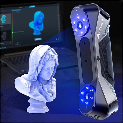 Creality 3D Scanner, CR-Scan Raptor for 3D Printing, Blue Laser & NIR Consumer Handheld Scanner with 0.02mm Accuracy, Anti-Shake Tracking, 24-Bit Fast Full-Color Scanning for Windows macOS in Saudi Arabia