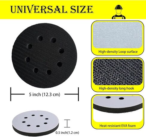 Mouse Detail Sanding Interface Pad - Hook and Loop Triangle Sanding Pads with 5 Holes Foam Interface - Mouse Sander Sandpaper Backing Pad (4 Pack) in Kuwait