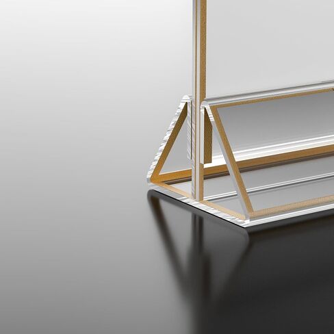 Acrylic Table Numbers Wedding 5x7 Vertical 4 Pack, Acrylic Table Card Holder Gold, Clear Menu Holder for Table Top, Restaurant Retail, Paper Holder, Photo Frame (5x7 - Vertical) in Kuwait