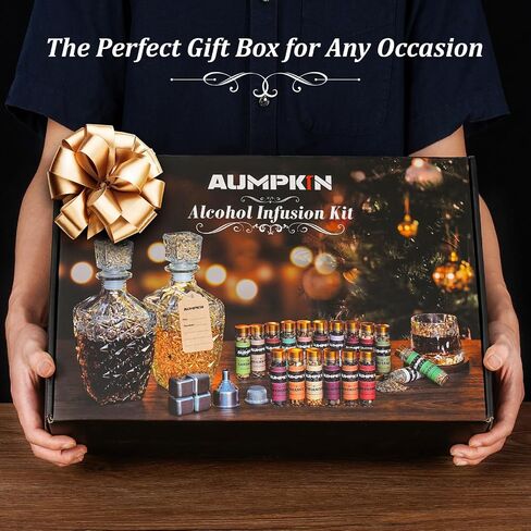 Alcohol Infusion Kit for Infusing Whiskey, Gin - DIY Your Own Flavored Spirits with Natural Ingredients - Anniversary, Birthday Gift for Men, Husband in Saudi Arabia