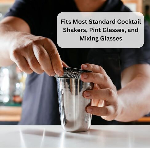 Cocktail Strainer - Stainless Steel Hawthorne Strainer With Handle - Bar Strainer With High Density Spring - Drink Strainer For Cocktails Great For Home Bar Or Professional Bartenders in Saudi Arabia