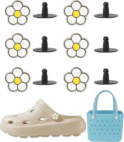 Replacement Rivet Daisy Flower Shoe Charm for Shoe Strap Button Replacement Parts,Flower Bag Charm for Women Colorful in Saudi Arabia