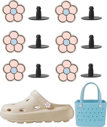 Replacement Rivet Daisy Flower Shoe Charm for Shoe Strap Button Replacement Parts,Flower Bag Charm for Women Colorful in Saudi Arabia