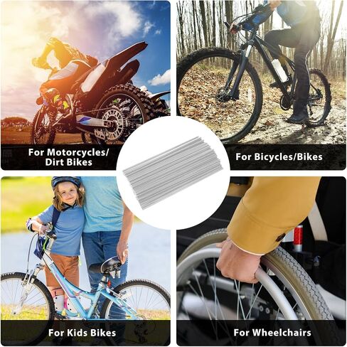 72PCS White Spoke Skins, Universal Bike Spoke Covers Motorcycle Bicycle Spoke Decorations 8-21 Inch Wheel Rims Spoke Wraps Protector for Motorcycle Bicycle Wheelchair in Saudi Arabia
