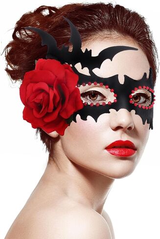 deladola Masquerade Mask for Women Halloween Lace Costume Masks for Prom Party in Saudi Arabia