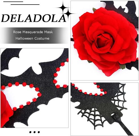 deladola Masquerade Mask for Women Halloween Lace Costume Masks for Prom Party in Saudi Arabia