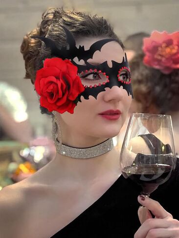 deladola Masquerade Mask for Women Halloween Lace Costume Masks for Prom Party in Saudi Arabia