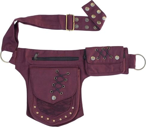حزام الخصر العملي Fannypack من القطن أثناء السفر - أسود in Saudi Arabia