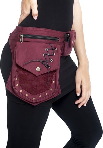 حزام الخصر العملي Fannypack من القطن أثناء السفر - أسود in Saudi Arabia