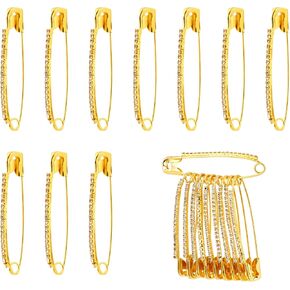simarro Rhinestone Safety Pins Brooches Vintage Faux Crystal Metal Sweater Shawl Clips Pearl Brooch for Women or Girls Clothing Sweater Shirt Costume Dress Decoration Accessories