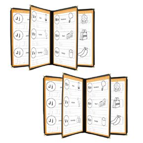 2PCS 8.5 x 11 Inch Menu Covers, 4 Page 8 View Transparent Restaurant Menu Covers, Fits A4 Size Paper, Menu Holder (4 Page)