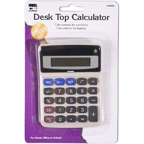 Charles Leonard Hand Held Calculator, Battery and Solar Powered with 8 Digit Display, Assorted Colors (39100) in Kuwait