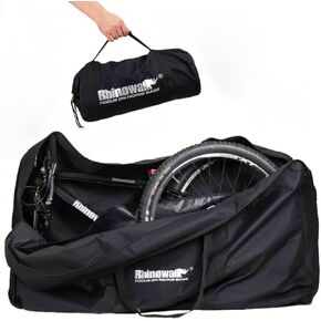 Folding Bike Bag 26 to 29 inch Bicycle Storage Carry Case, Thick Mountain Bike Transport Box for Air Travel, Shipping, Professional Cycling Cover Accessories