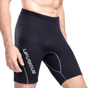 lifruious 2mm Neoprene Shorts Men Wetsuit Pants for Surfing Diving canoing Kayaking Jet ski Water Sports