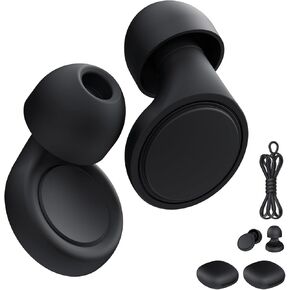 2 Pairs Ear Plugs for Sleeping, Soft Full Silicone Ear Plugs for Noise Reduction 25dB, Reusable Hearing Protection Earplugs for Concert, Focus, Noise Sensitivity, 8 Ear Tips in S/M/L - Purple