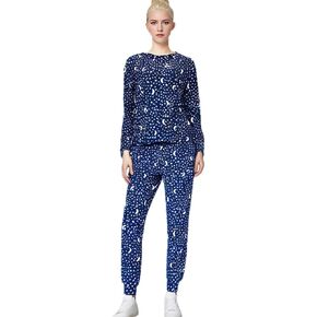 Women’s Pajamas Set Printed Soft Long Sleeve Pockets Sleepwear Nightwear Pjs Lounge Sets
