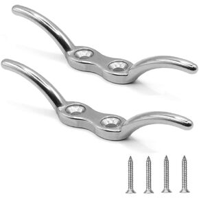 Boat Cleat, 4 6 inch Dock Cleat 316 Stainless Steel Marine Grade, Rope Cleat -Include Mounting Screws