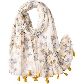 Scarfs for Women Lightweight Floral Print Scarf Shawl Fashion Gift Scarves Sunscreen Shawls for All Seasons