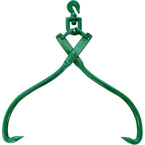 Timber Claw Hook, 25 in - Swivel Log Lifting Tongs Heavy Duty Grapple Timber Claw, Lumber Skidding Tongs Logging Grabber 25" Jaw Opening