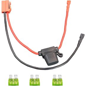 KBT 12 Volt Ride on Toys Harness Connector Wire Replacement, 12 AWG Ride-Ons Battery Wirinig with 3-Pack Fuse, Harness Connector for Power Wheel, Ride On Car - Black Connector