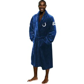 Northwest The Company Official NFL Indianapolis Colts Men's L/XL Silk Touch Bath Robe with Number, Royal Blue, 26" x 47"