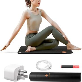 Grounding Mat for Bed with 15ft Cord - Pain Relief 24’’x16’’ Grounding Mat for Feet Including Test Pen and Cylindrical Tube Packaging