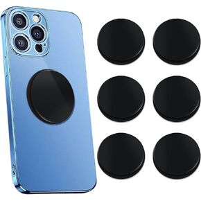 6 Pcs Shungite Neutralizer Sticker for Cell Phone 20 mm/ 0.79 Inch Shungite Stones Plate for Tablet Laptop Computer