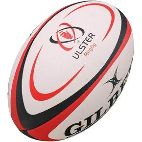 Gilbert Ulster Rugby Replica Ball, Size 5, Red & Black