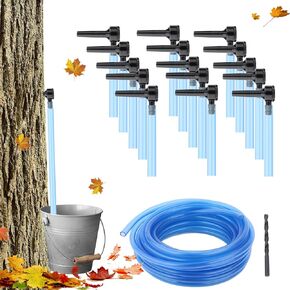 Maple Syrup Tapping Kit, Upgrade Maple Taps Set Include (30) Maple Syrup Taps, 66 -Ft Food Grade Maple Syrup Tubing, 1 Maple Tap Drill Bit, Maple Tree Tapping Kit for Experts or Beginners (30 SET)