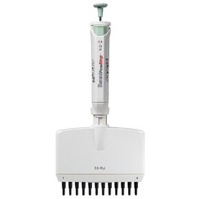 LTS Compatible Pipette, Diamond PosiStop, Fully Autoclavable, 12-Channel Pipettor, Adjustable Volume, 0.5-10ul, Red